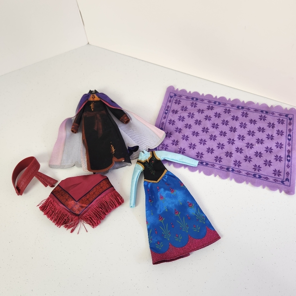 Disney Frozen Anna Elsa Clothing Lot Replacement Parts Belt Blanket Dress